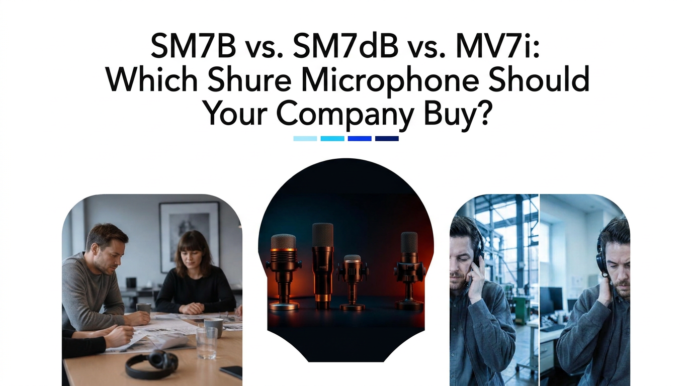 SM7B vs. SM7dB vs. MV7i: Which Shure Microphone Should Your Company Buy?