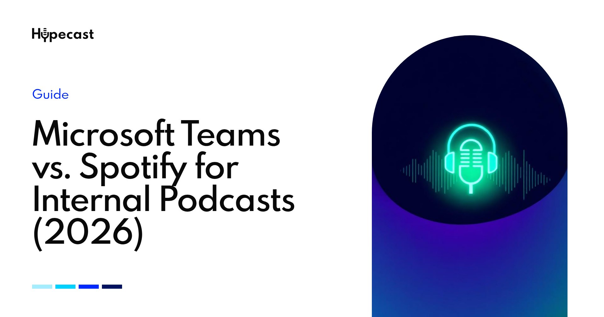 Microsoft Teams vs Spotify for internal corporate podcasts illustration
