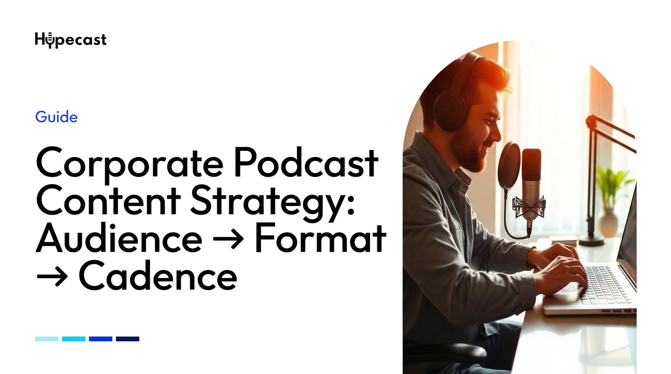 Corporate Podcast Content Strategy: Audience → Format → Cadence