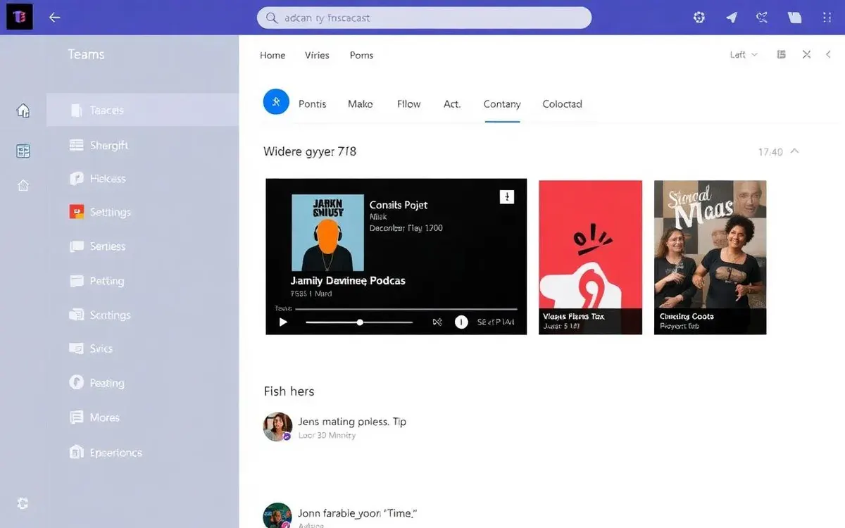 Hypecast embedded inside Microsoft Teams